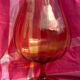 Amber glass vase