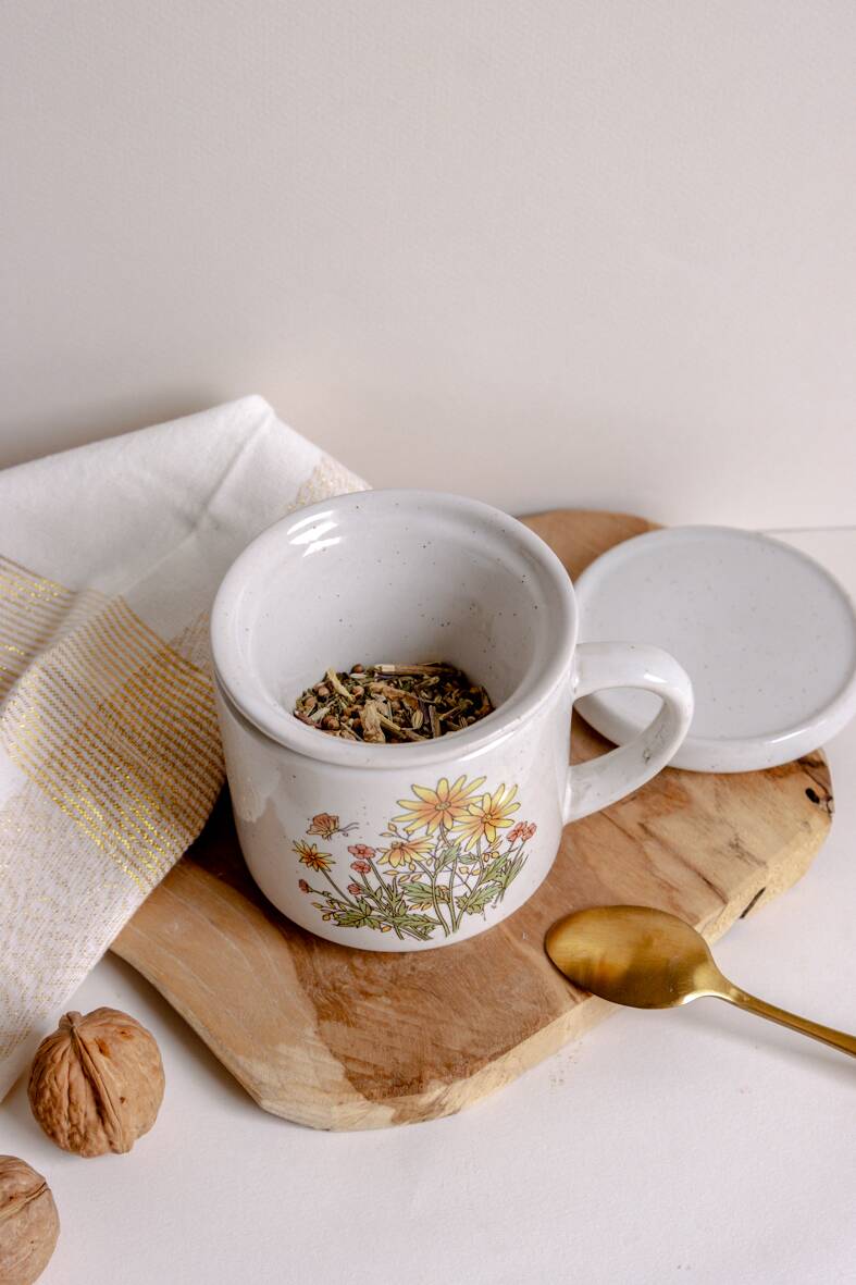 3-piece floral teapot