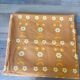 Vintage retro orange floral tablecloth