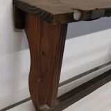 Antique Wall Shelf with Vintage Hooks
