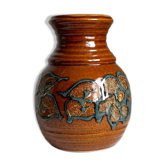 Vintage Mid Century Modern handmade Scheurich ceramic vase
