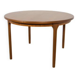 Table à manger ronde extensible de style Mid-Century Modern de McIntosh, années 1960