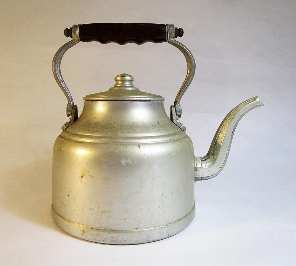 Old aluminum kettle
