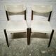 Paire de chaises vintage teck et skaï