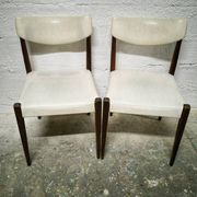 Paire de chaises vintage teck et skaï