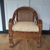 rattan cane armchair