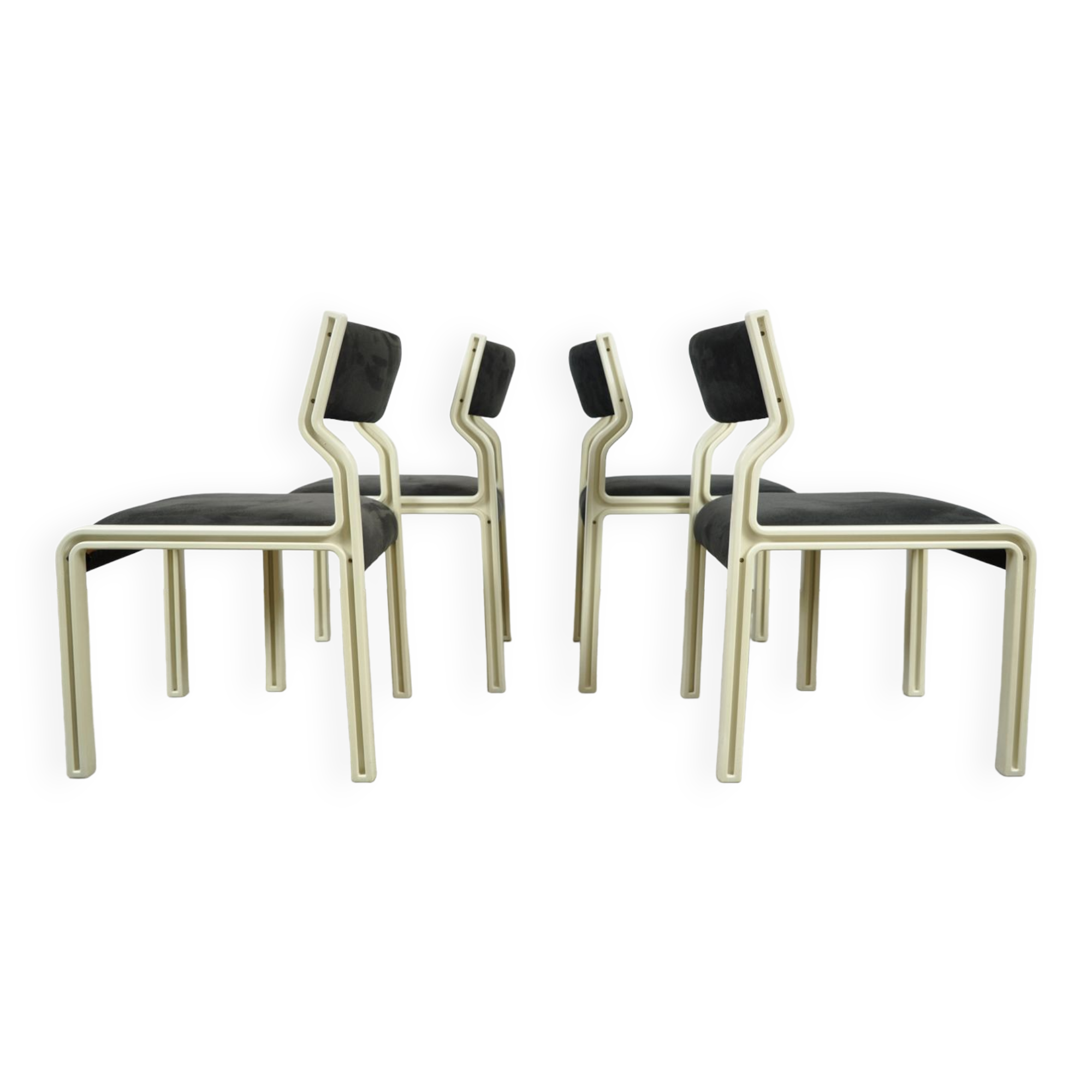 Ensemble de 4 chaises à repas expérimentales de Pierre Mennen pour Pastoe, 1972 Pays-Bas