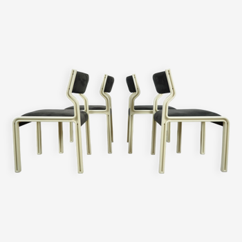 Ensemble de 4 chaises à repas expérimentales de Pierre Mennen pour Pastoe, 1972 Pays-Bas