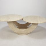 Mid-Century Italian Travertine Coffee Table, 1980s