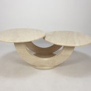 Mid-Century Italian Travertine Coffee Table, 1980s