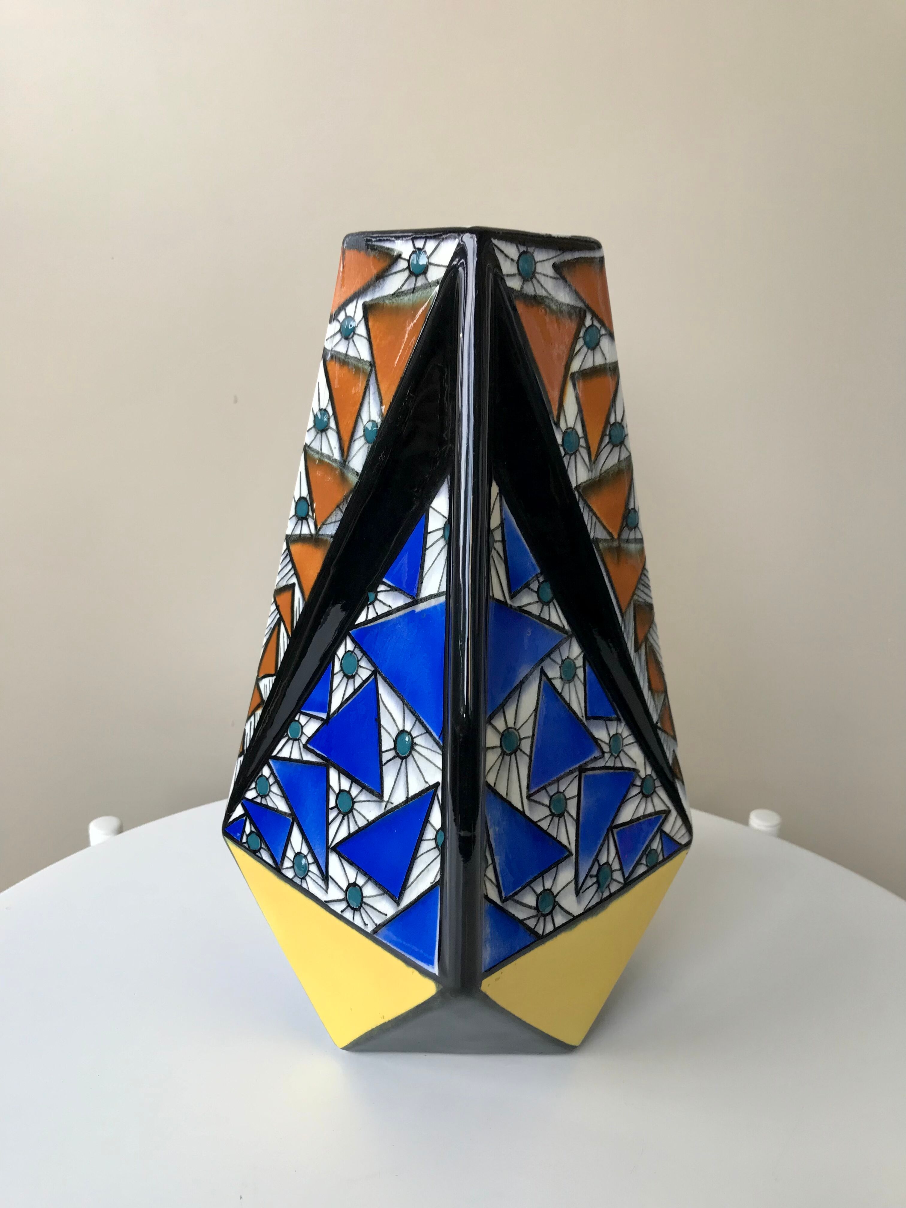 Vase céramique onnaing art déco