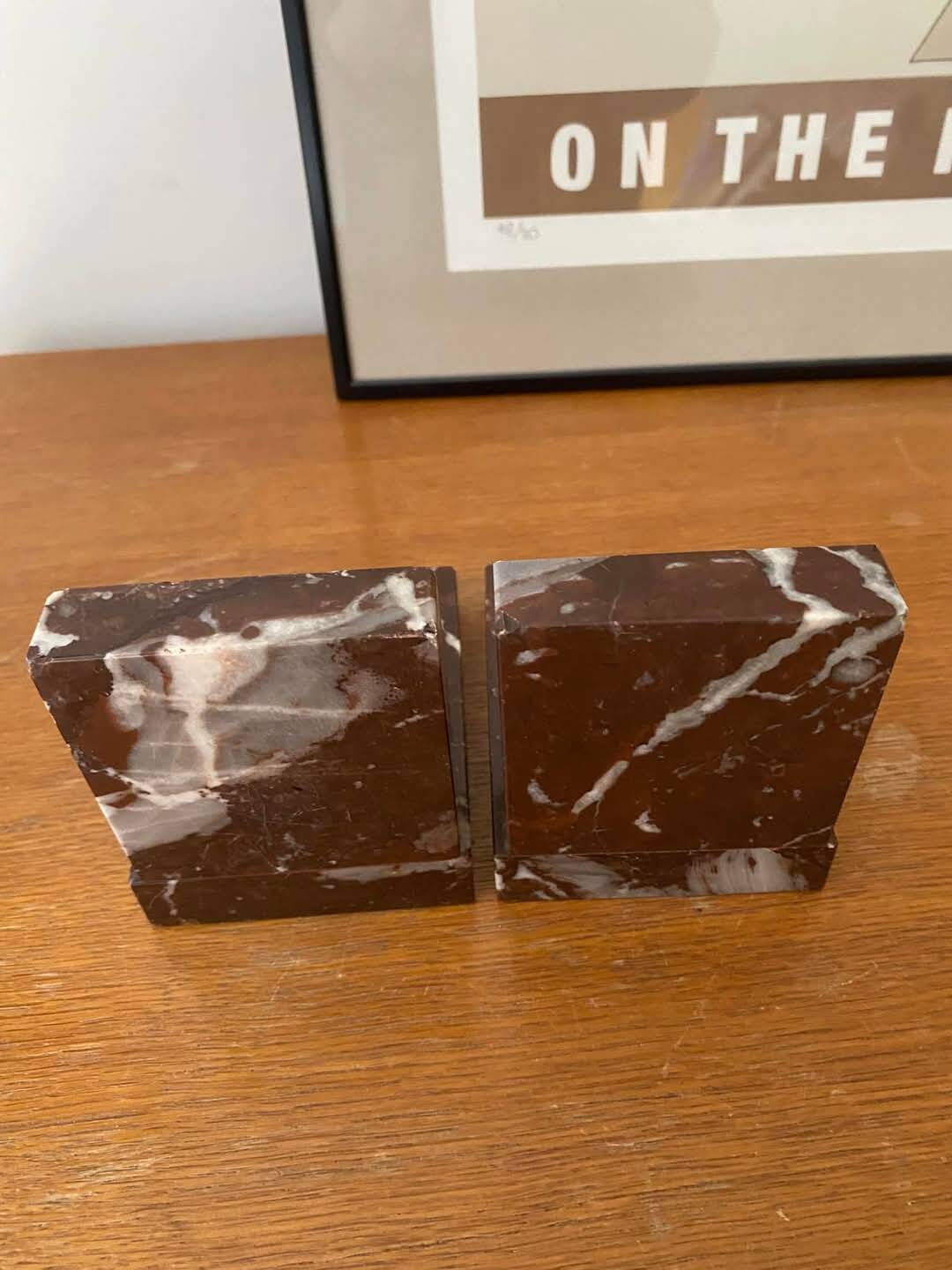 Pair of marble bookends (1930s)