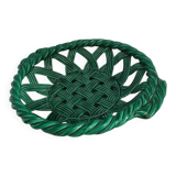 Green braided ceramic bowl