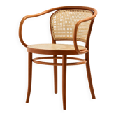 Fauteuil en hêtre et rotin