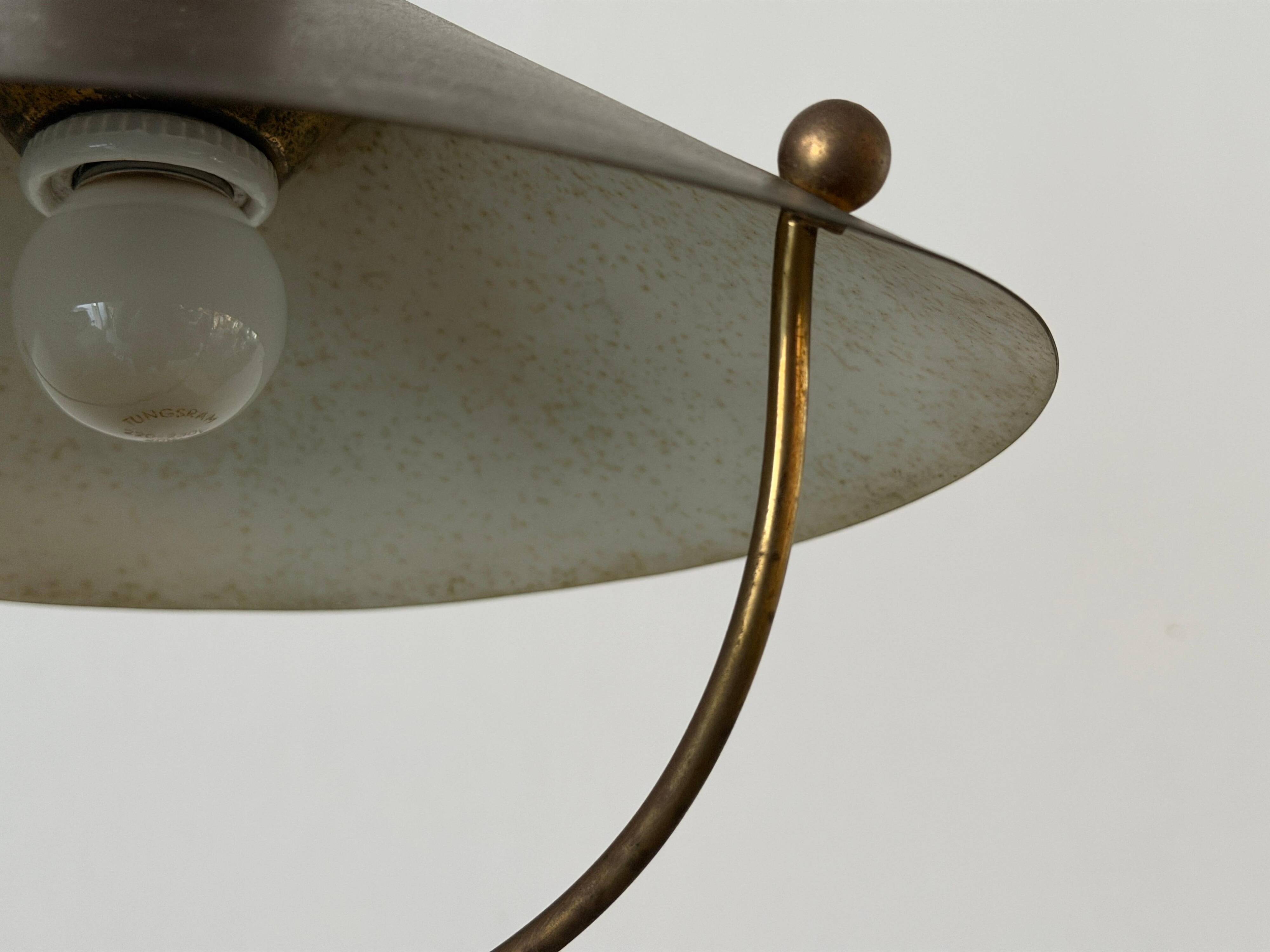 Modern brass ceiling light from the mid-century, 1950s, Italy.