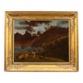 Peinture ancienne signée E. Rudolf Biedermann XIXe siècle