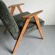 Restored Vintage Mid Century Modern Armchair, Forest Green Lounge Chair