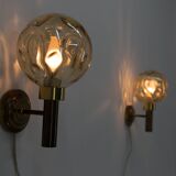 Set of Two Wall Lamps, Denmark, 1970s