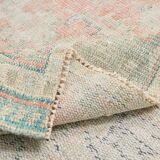 Tapis Oushak Vintage Corail Beige Pastel, 215x319 Cm