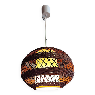 Vintage rattan pendant light