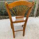6 vintage dining room chairs in solid wood and gray fabric
