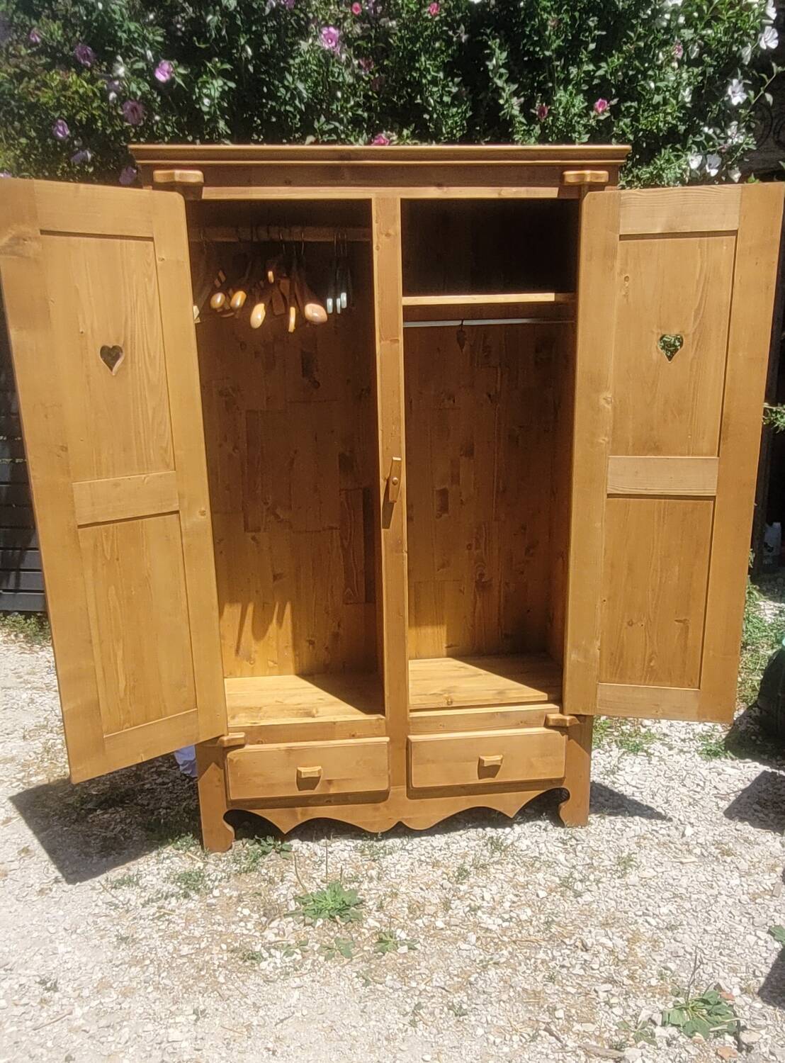 Mountain-style fir cabinet