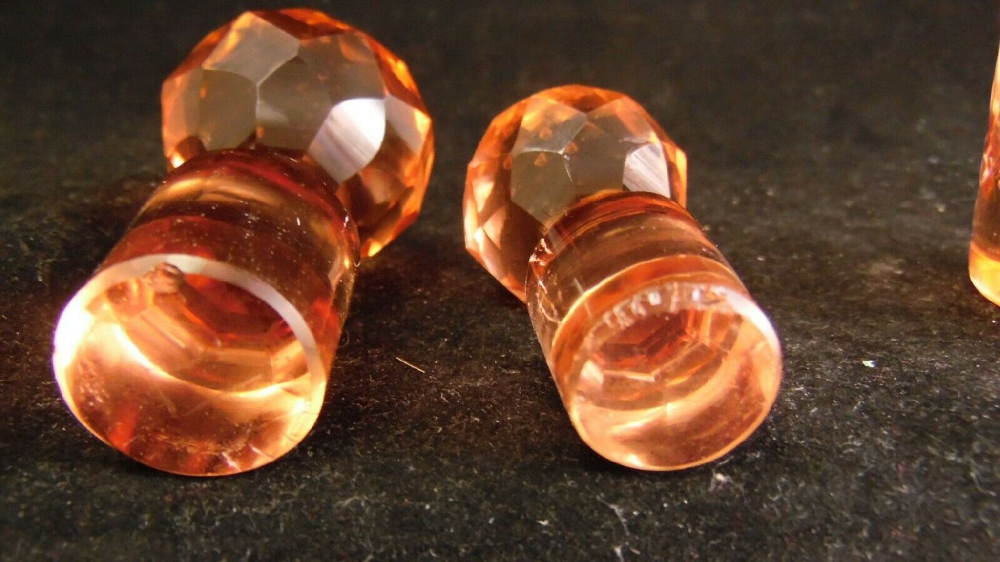 Toilet filling 2 vials with 1 1st 30s cut glass powder box