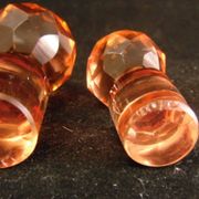 Toilet filling 2 vials with 1 1st 30s cut glass powder box