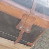 Large travel trunk with its cover