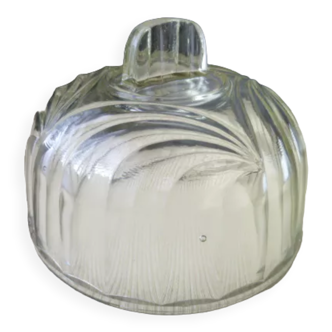 Moulded pressed glass cheese bell