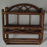 Vintage rattan shelf