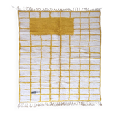 Tapis Contemporain Jaune et Blanc - 266 x 215 cm