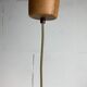 Suspension vintage en teck et perkament par Temde Leuchten, 1970