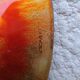 Contemporary decorative glass plate signed Cesart Italy 1980 glazed