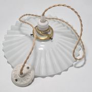 Opaline glass pendant light