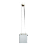 Cubic hanging lamp in opaline, 1960s