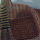 Vintage rectangular woven basket