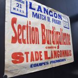 "Rugby Match" poster - City of Langon - 1930s