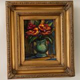 Peinture encadrée bouquet de fleurs