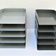 Two vintage lacquered steel desk sorters
