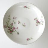 Old fruit cup decorated with pink flowers - limoges bourganeuf