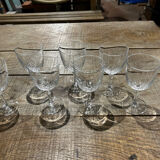 Set of 7 crystal glasses