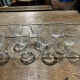 Set of 7 crystal glasses