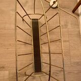 Vintage golden metal magazine rack retro 1960