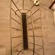 Vintage golden metal magazine rack retro 1960
