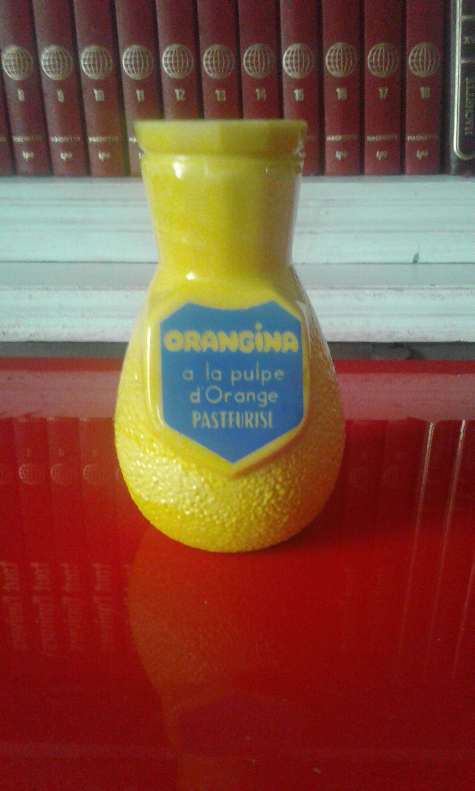 Vintage orangina straw holder
