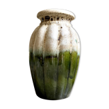 W. Germany vase in brown and green glazed ceramic