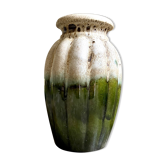 W. Germany vase in brown and green glazed ceramic