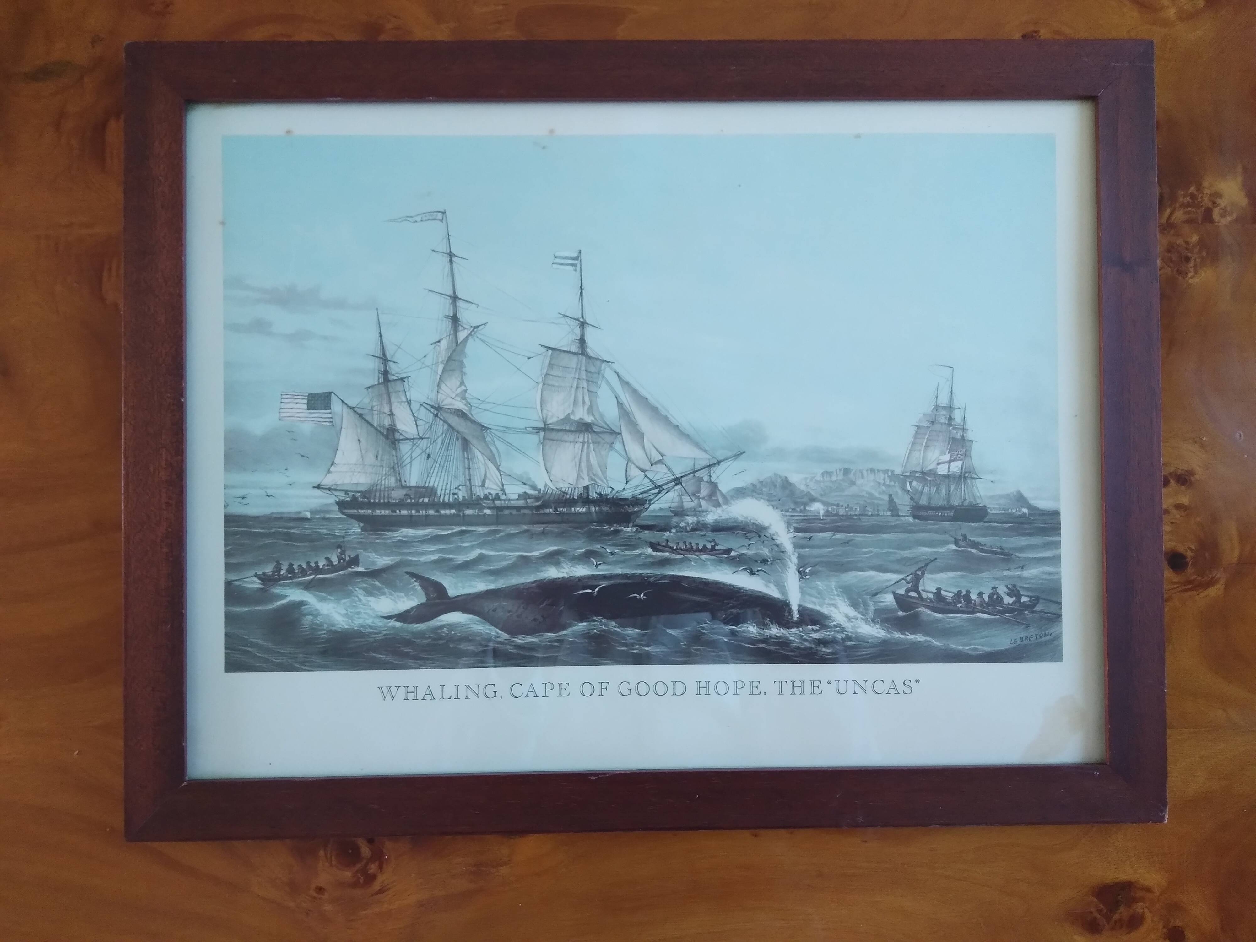 Ancienne gravure marine pêche Louis Le Breton