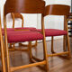 Série de 6 chaises traîneau Baumann vintage